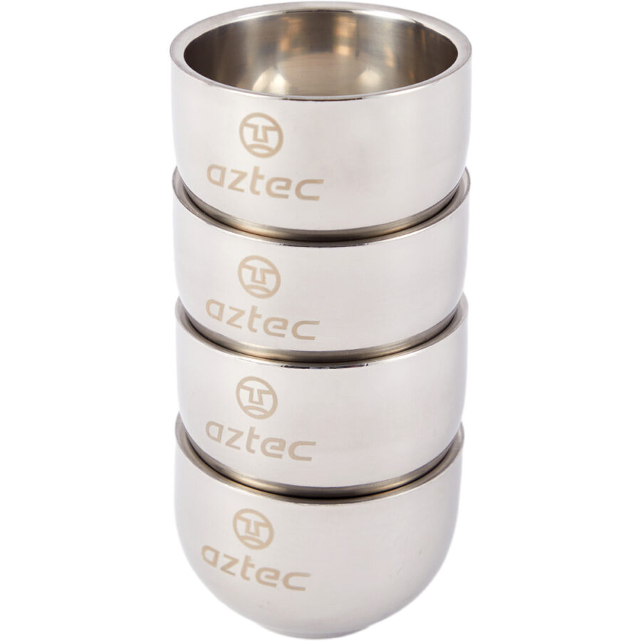COFFEE CUP II 120 SS SILVER 4PACK