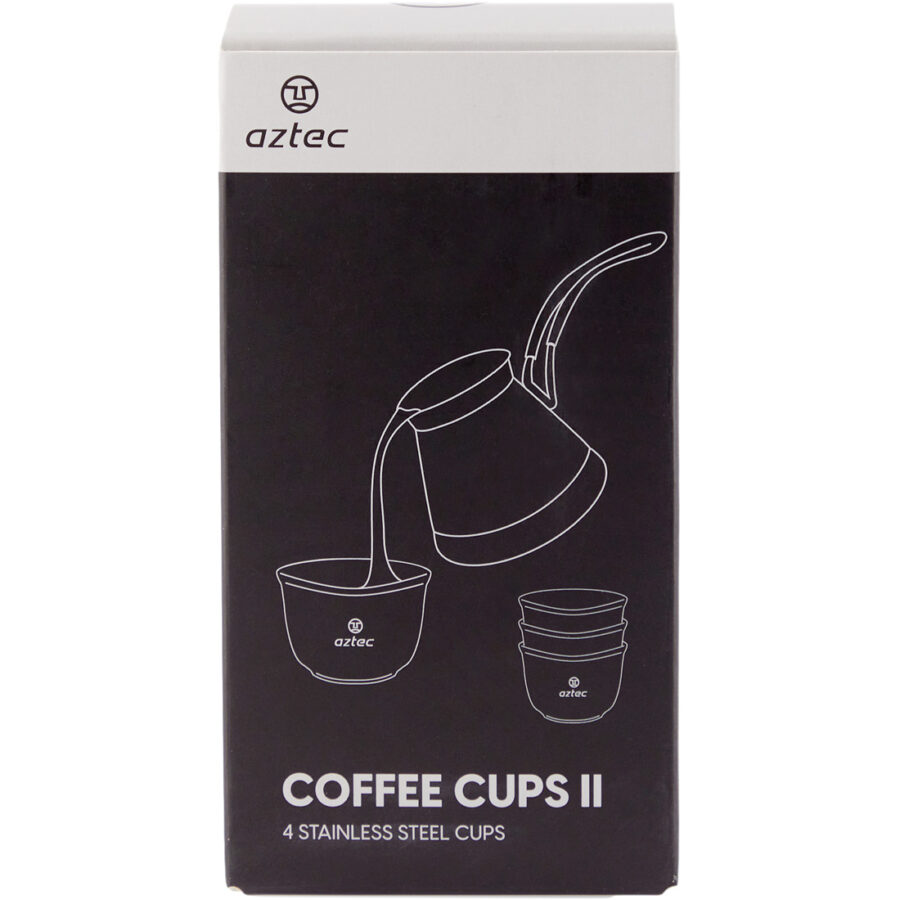 COFFEE CUP II 120 SS SILVER 4PACK