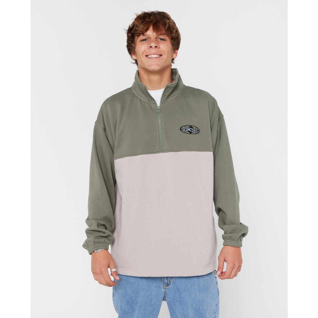 פליס לגברים Heritage Oval 1/4 Zip Crew