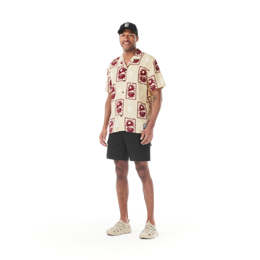 חולצה מכופתרת קצרה לגברים Mareeba Printed Shirt